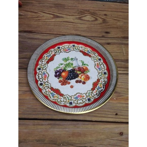 Vintage Serving Tray Daher Decorated Ware Made in England Floral Wine Jug - Picture 1 of 6